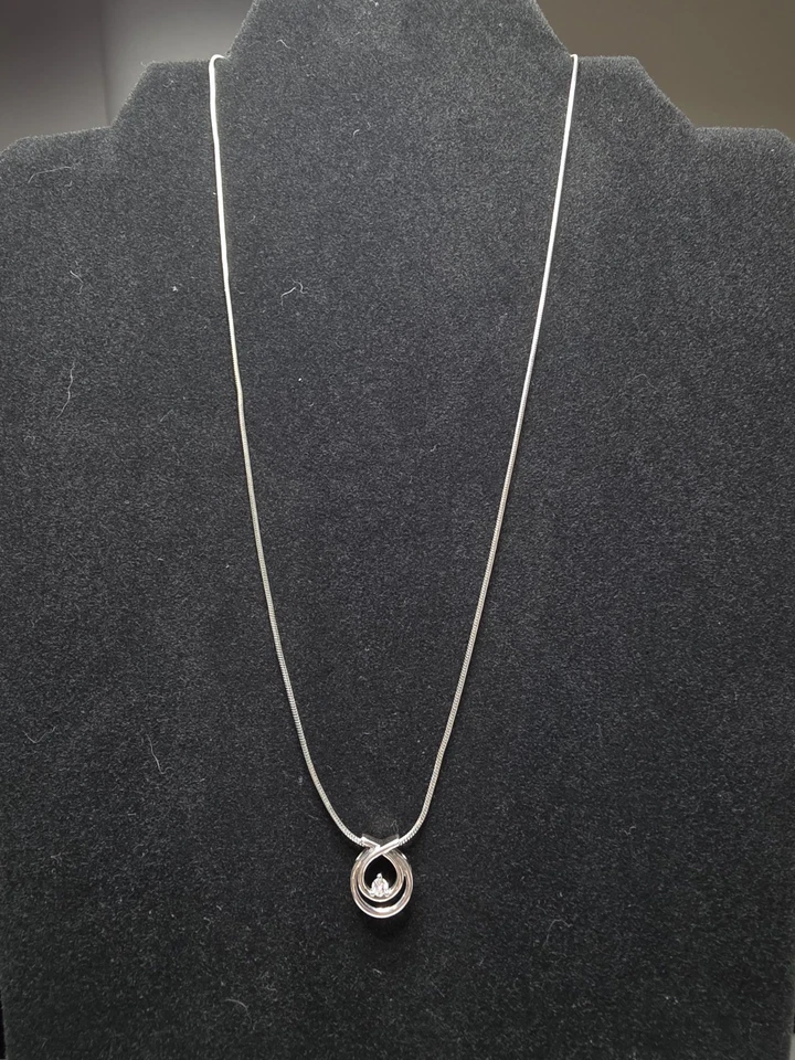 Теннисный браслет, серьги, ожерелье Kay Vintage Love's Embrace из стерлингового серебра с бриллиантами - Изображение 3 из 4