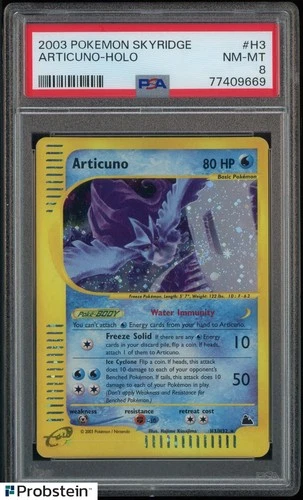 2003 Pokemon Skyridge #H3 Articuno Holo PSA 8 NM-MT SWIRL POP 183