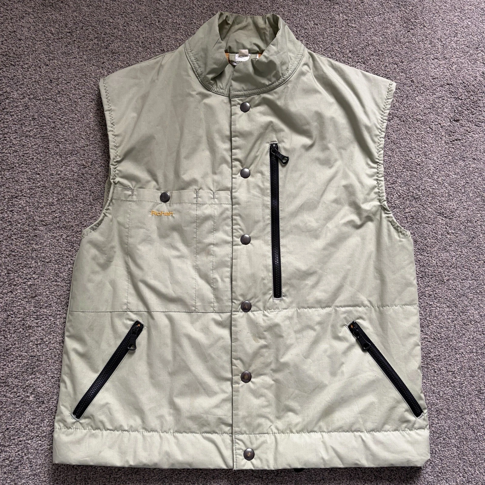 Vintage Rohan Wild Vest Gilet Size Small Utility Hiking Jacket Pistachio Green