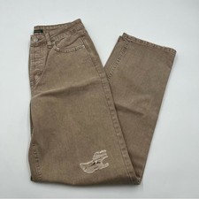 Wild Fable high rise straight button fly distressed SZ 6. Light brown