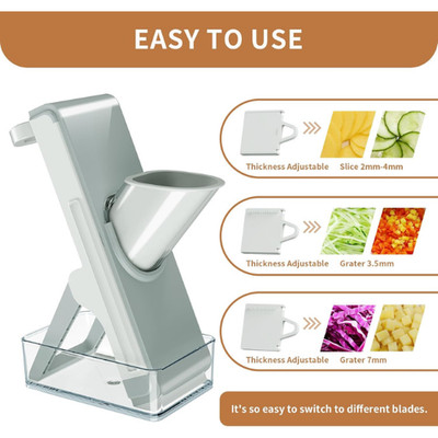 Adjustable Stainless Steel Vegetable Slicer & Chopper Multifunctional Safe Dicer