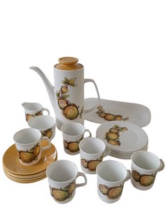 Vintage J&G Meakin Studio Coffee Dinner Set Eden Design 20 Pcs Bundle USED