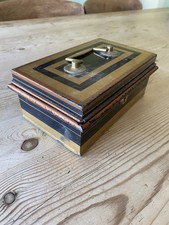 Vintage Metal Cash Tin - ORIGINAL INNER