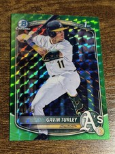 GAVIN TURLEY 2025 Bowman Draft #BDC-28 Green Geometric Refractor /99 COLOR MATCH