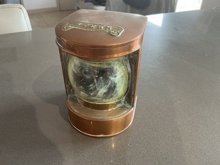 VINTAGE MARITIME COPPER BRASS SHIPS STERN LANTERN