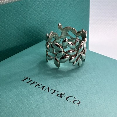 Tiffany & Co. Sterling Silver Paloma Picasso Wide Olive Leaf Band