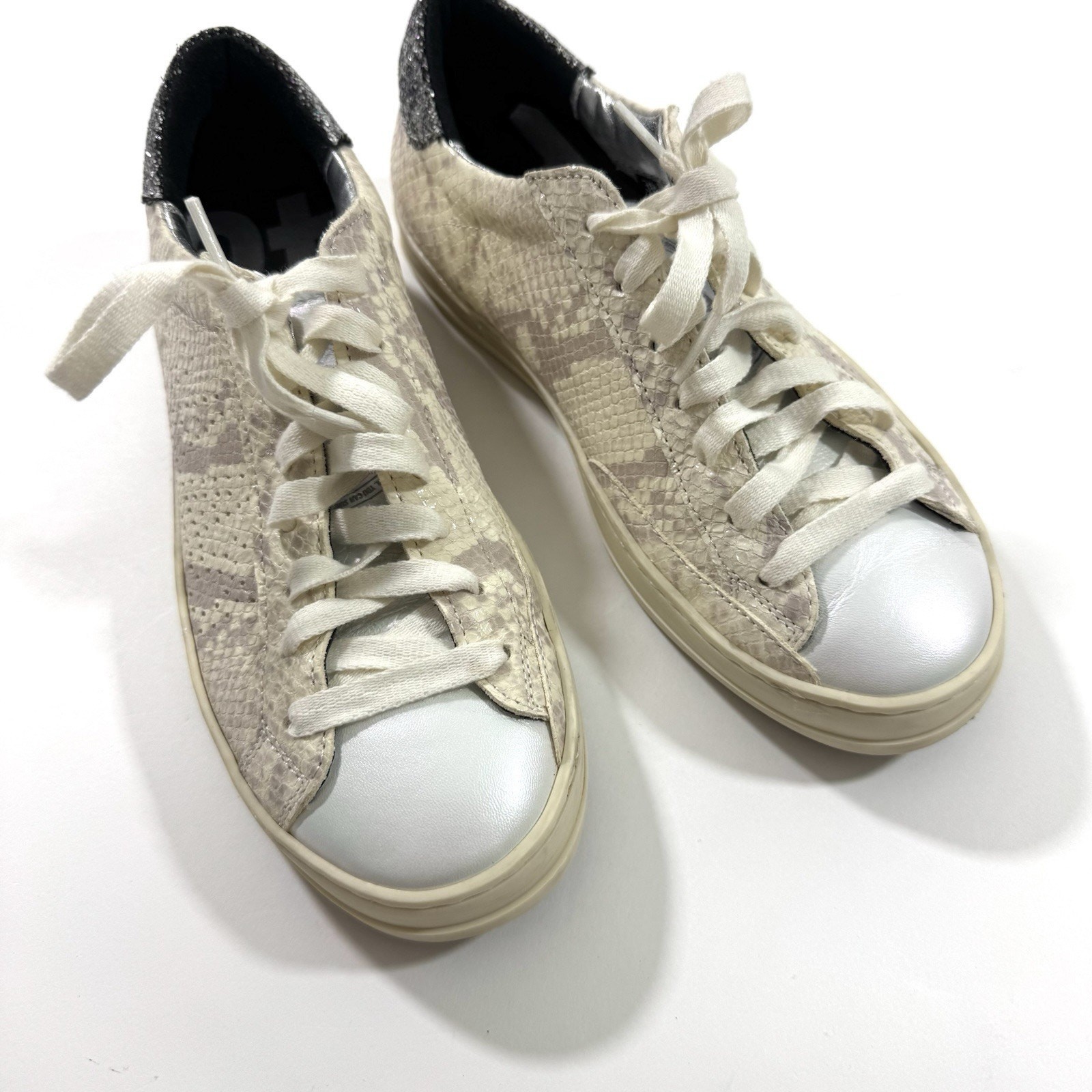 P448 John Python Glitter Sneaker Shoes Size 37 US… - image 2