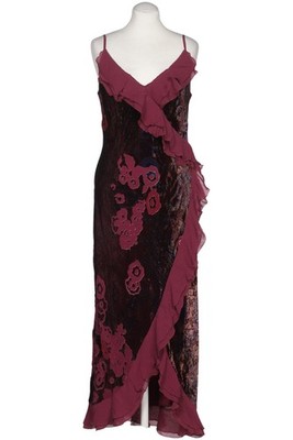 Monsoon Kleid Damen Dress Damenkleid Gr. EU 44 Seide Bordeaux #zomxvnk