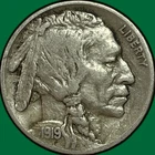 1919 Buffalo Nickel Choice Very Fine VF+ Coin #36459