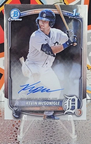 2025 Bowman Chrome 1st Prospect Kevin McGonigle AUTO #CPA-KM (RC) Tigers-Read