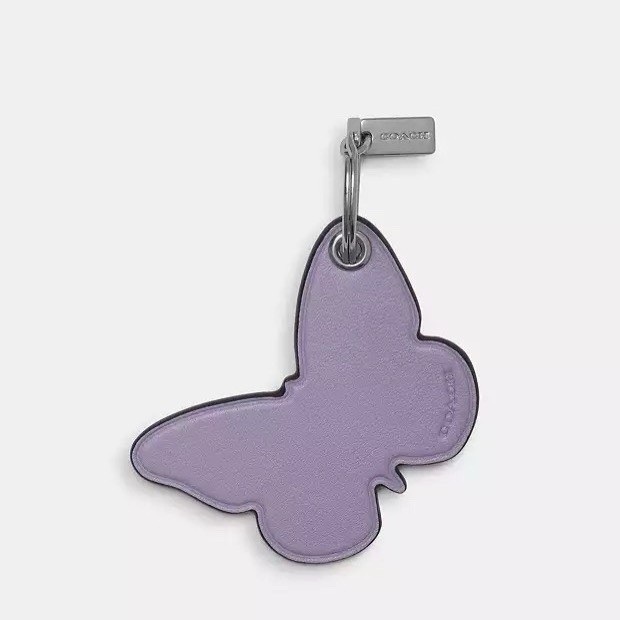 小物 COACH leather butterfly charm key ring NWT Coach Butterfly Bag Charm/Key Ring CR903 Light Violet Purple
