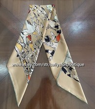 Sallys Heavy 18 Momme Twill Silk Wrap Scarf Horses Print Double Face Shawl 35"