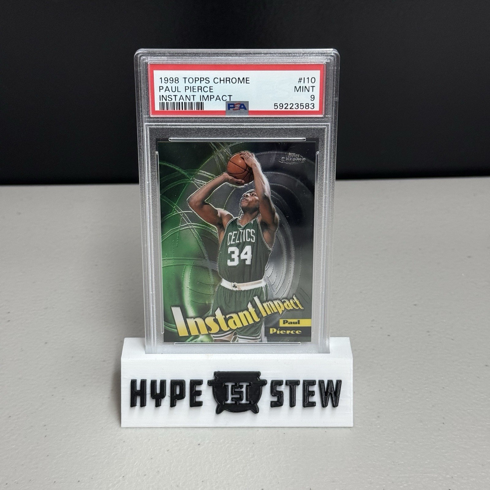 1998 Topps Chrome Paul Pierce RC Rookie #I10 Instant Impact PSA 9 Mint