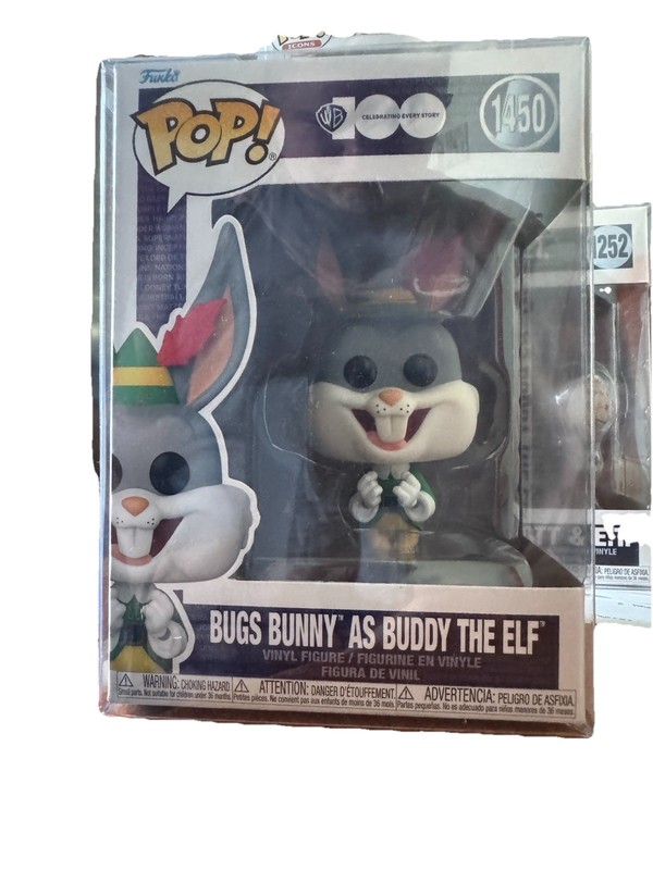 Funko Pop! - Looney Tunes - Bugs Bunny as Buddy the Elf #1450 In Pop Protecter