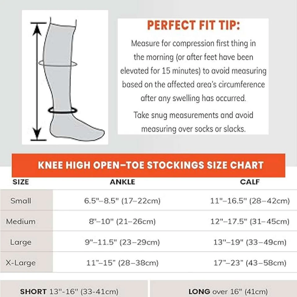 Therafirm Ease Opaque Open Toe, Knee Highs 20-30mmHg (Sand) Small Short - Image 2 of 2