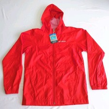 Columbia Glennaker Youth Rain Jacket Size Large Red with Hood