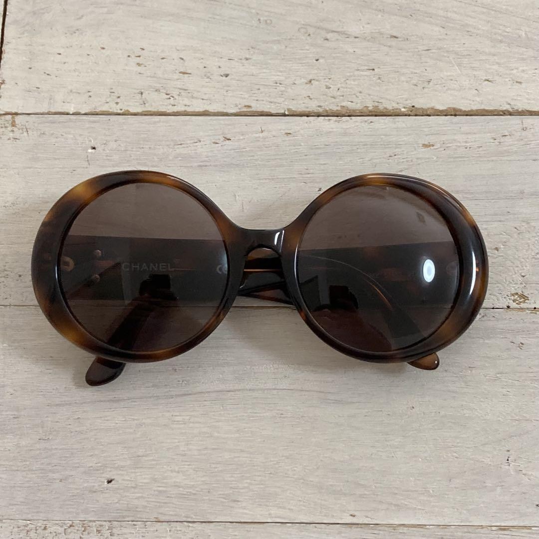 CHANEL Round Brown Sunglasses 01453 91235 Fashion UV Protection
