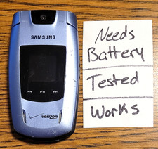 Samsung SCH-U540 - Blue Verizon Very Rare Flip Phone - Works / Needs Batt
