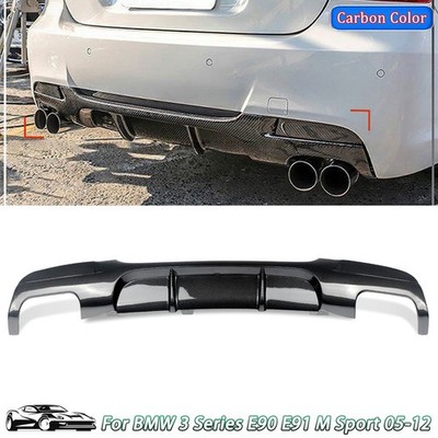 MP Style For BMW E90 E91 325i M Sport 2005-2012 Rear Bumper Diffuser Carbon Look