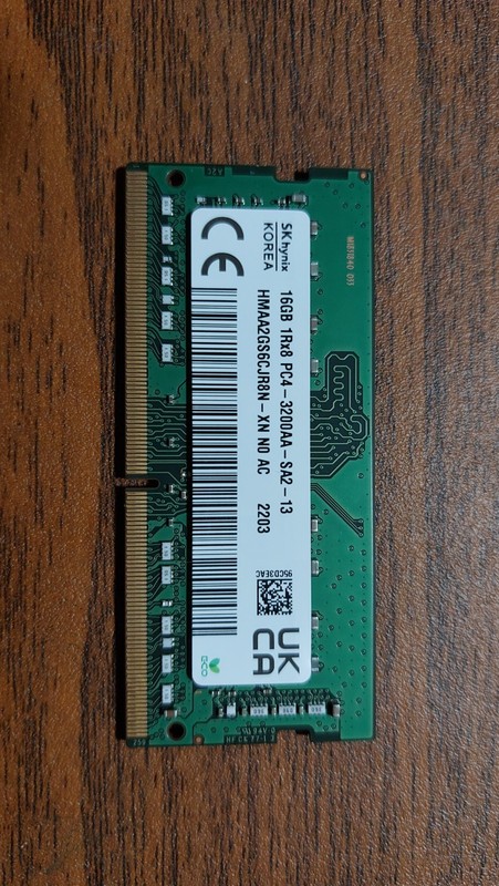 SK Hynix HMAA2GS6CJR8N-XN 16GB 1Rx8 DDR4 3200Mhz SODIMM Laptop Memory Module