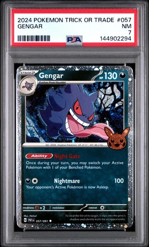 2024 POKEMON TRICK OR TRADE #057 GENGAR PSA 7