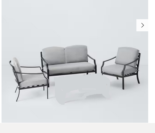 John Lewis Marlow Aluminium Seater Garden Lounge Set Black Grey