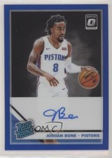 2019 Donruss Optic Rated Rookie Blue Prizm Signatures 32/49 Jordan Bone Auto 0c2