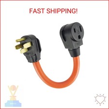 1.5FT NEMA 14-50P to 6-50R Welder Adapter Cord, Heavy Duty 50Amp 250V SJTW 6AWG