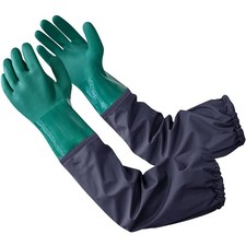 Coopache Full Arm Rubber Glove, 25" Long Sleeve Waterproof Pond Gloves, Chemi...