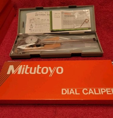 MITUTOYO 6'' DIAL CALIPER .001'' #505-637-50 STAINLESS HARDENED 0-100 NEW