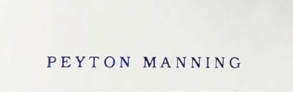 Panini Immaculate Peyton Manning 2019/25 Blue Parallel SSP No. 31 LA CABRA 🐐 Foto 3 de 4