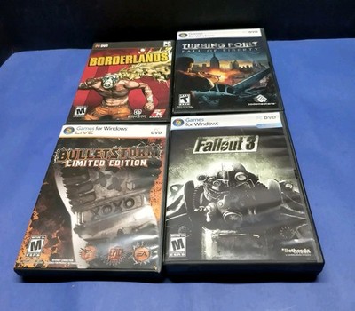PC Game Lot (4) Fallout 3, Borderlands, Bulletstorm LE, Turning Point   DVD