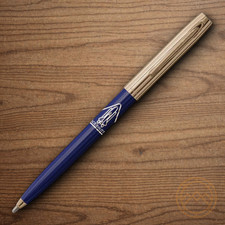 Fisher Space Pen Cap-O-Matic Blue Barrel Golden Cap PR4 Black Ink MADE IN USA