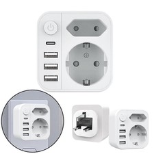 Reiseadapter UK Stecker Typ G für England Irland Katar Steckdosenadapter Euro