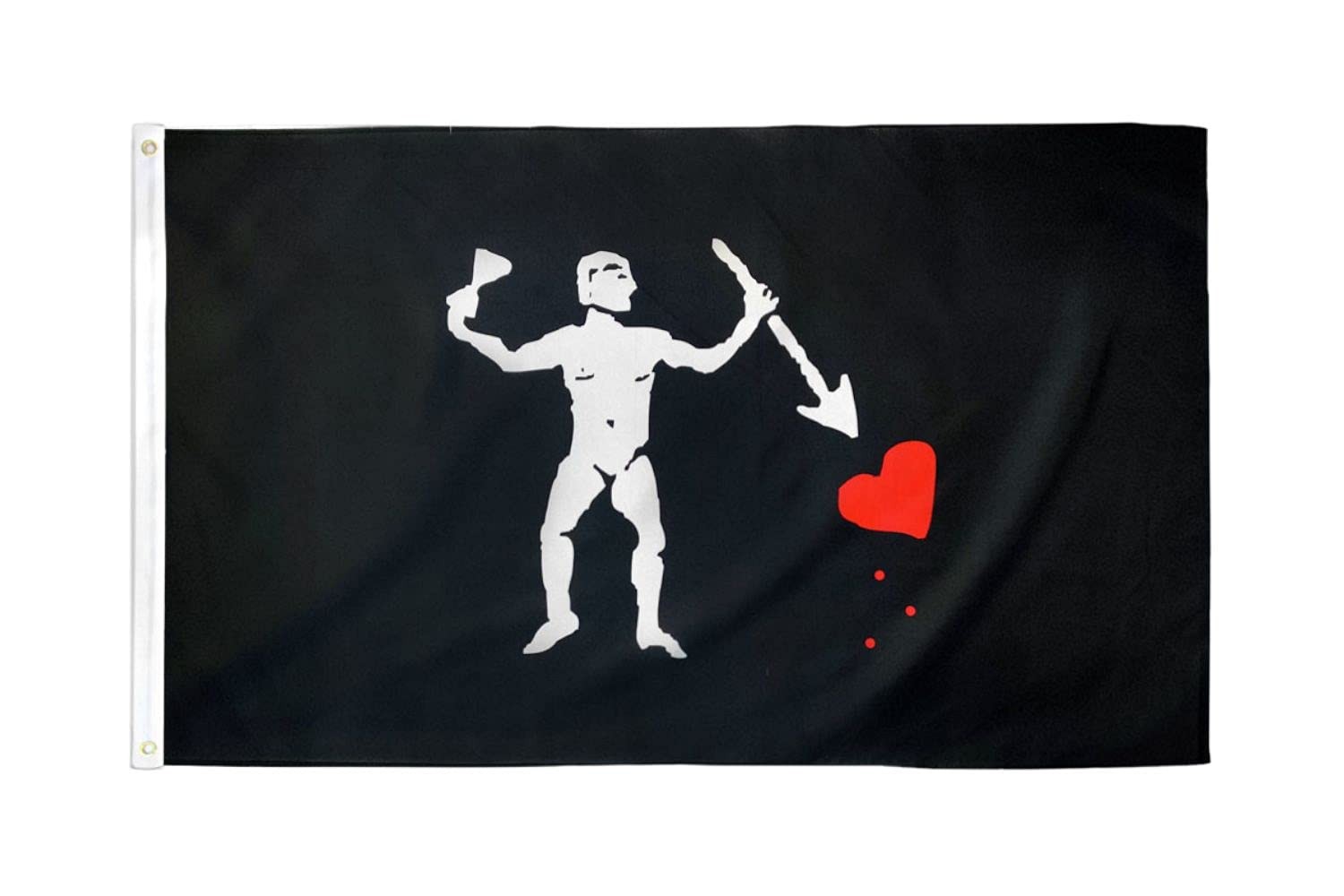 BANDIERA PIRATA EDWARD TEACH 150x90cm - BANDIERA DEI PIRATI - TESCHIO 90 (u1z)