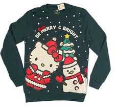 NWT Be Merry  Bright Hello Kitty Fleece Pullover Sweatshirt, S New Free Ship