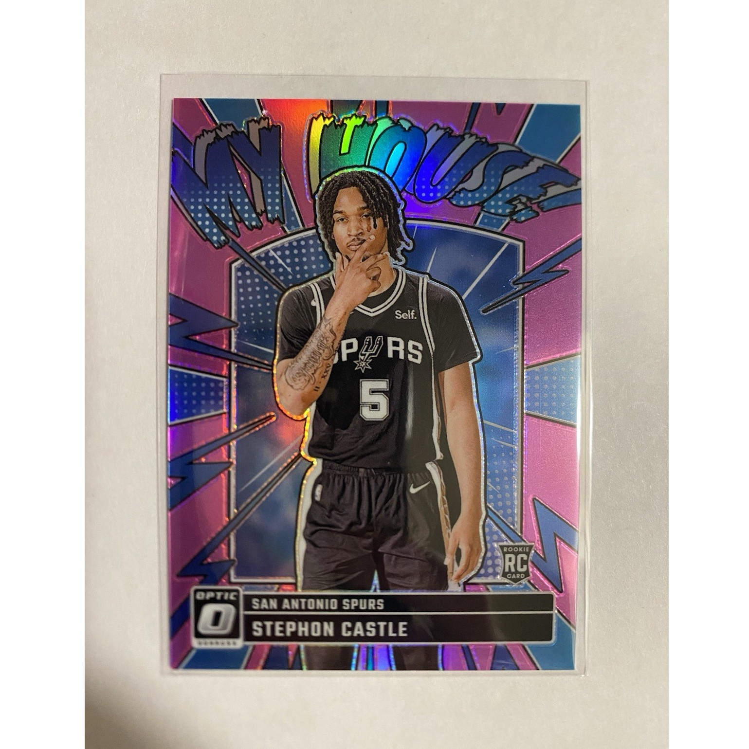 2024-25 Panini Donruss Optic My House Stephon Castle Pink Prizm RC #16 /25 Spurs