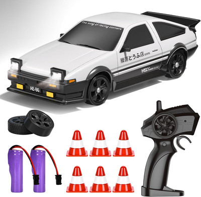 Mini Drift RC Auto 1:24 4WD LED 18km/h Ferngesteuert Kinder Erwachsene Weiß