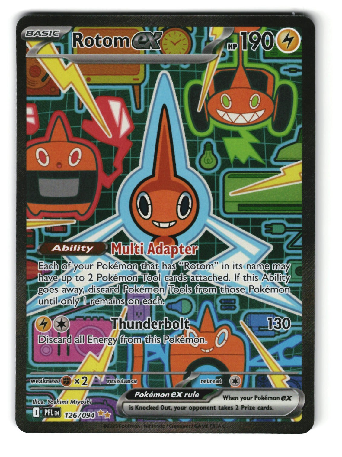 Rotom ex 126/094 Holo Special Illustration Rare Phantasmal Flames Pokemon NM