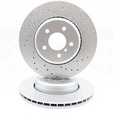 FÜR BMW 5/6ER E60 E61 E63 E64 M SPORT GELOCHTE BREMSSCHEIBEN PAAR HINTEN 345mm