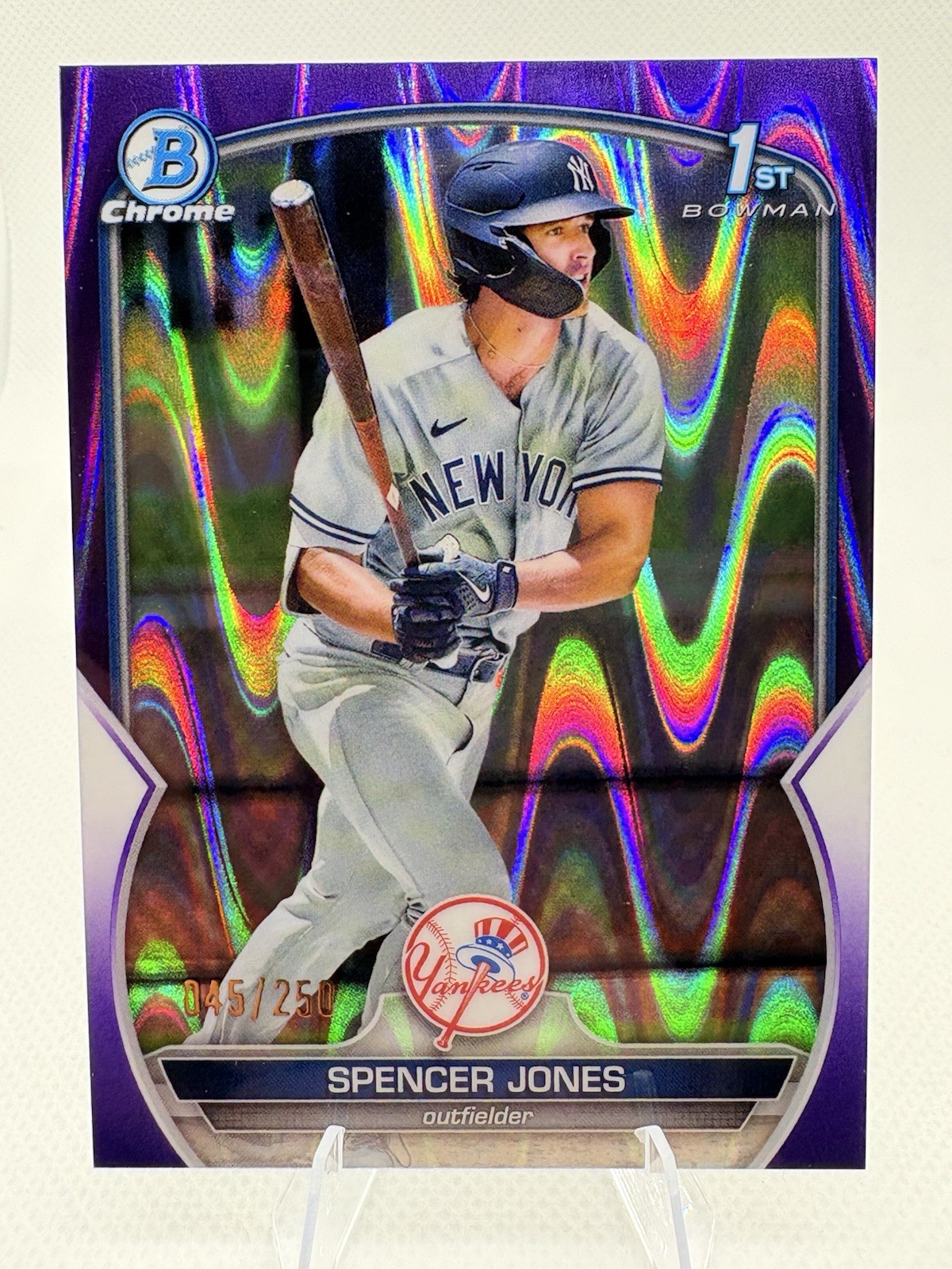 2023 Bowman Chrome Prospects Spencer Jones #BCP-139 Purple Refractor /250 (RC)