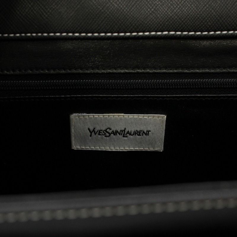 Autentica pochette Yves Saint Laurent s borsa con accessori in metallo argentato