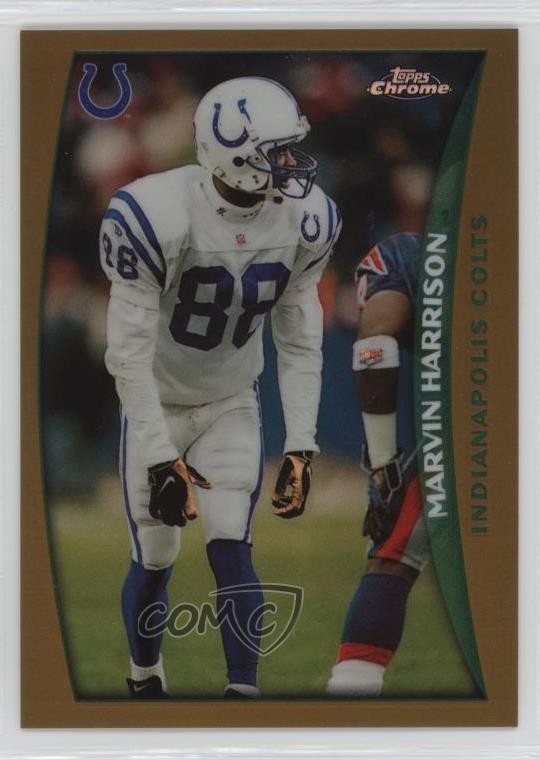 1998 Topps Chrome Refractor Marvin Harrison #161 HOF 0gm6