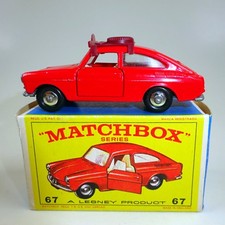 Matchbox RW 67B VW 1600TL rojo con equipaje de techo de set de regalo en caja "E"