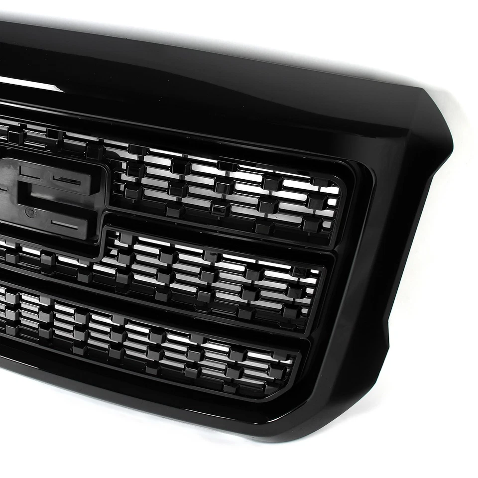 Front Bumper Grille Grill Gloss Black For GMC Sierra 2500HD 3500HD 2015-2019 Foto 4 de 4