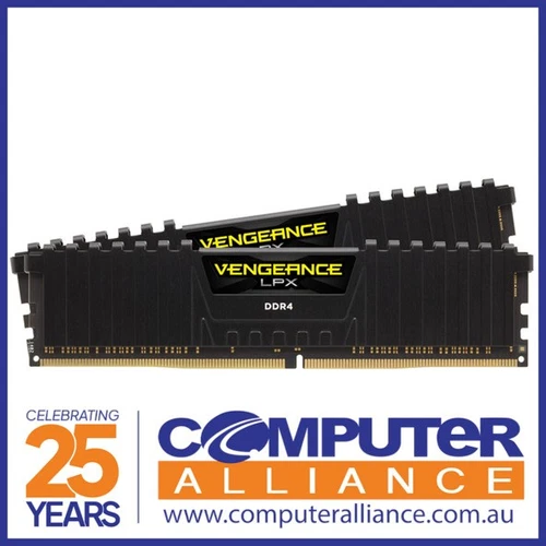 16GB DDR4 Corsair (2x8GB) CMK16GX4M2D3600C18 3600MHz Vengeance LPX BLACK RAM Kit