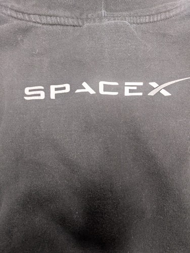 SpaceX Space-X Elon Musk Official Black Full Zip Hoodie Hooded Sweatshirt Large - Picture 7 of 10