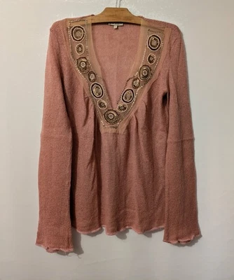 Pull rose acrylique mohair élasthanne T38 Loona (2512033) - Photo 1/4