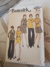 1970S BUTTERICK MISSES TOP,SKIRT,ETC. PATTERN #3584