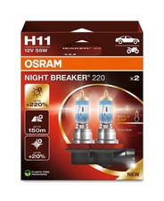 Osram NIGHT BREAKER 220 H11 Halogenlampe mit 220% mehr Helligkeit
